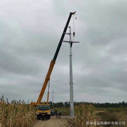 商洛电力杆塔生产厂家 非预应力电杆 陕西新闻35kv 霸州市益明钢杆